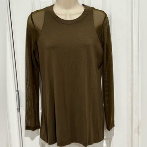 Anatomie Moss Green Long Sleeve Blouse Top from Neiman Marcus NWT Sz M
